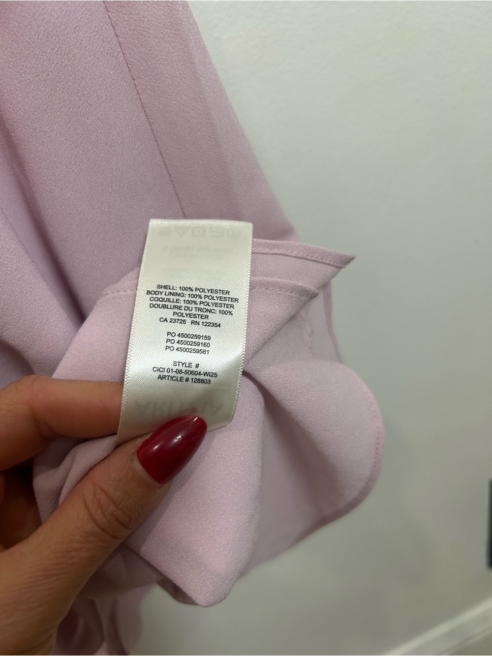 NEW Babaton Aritzia Hopper Maxi Dress Sz S Dusty Pink Tie Neck Chiffon Ethereal - Picture 10 of 15